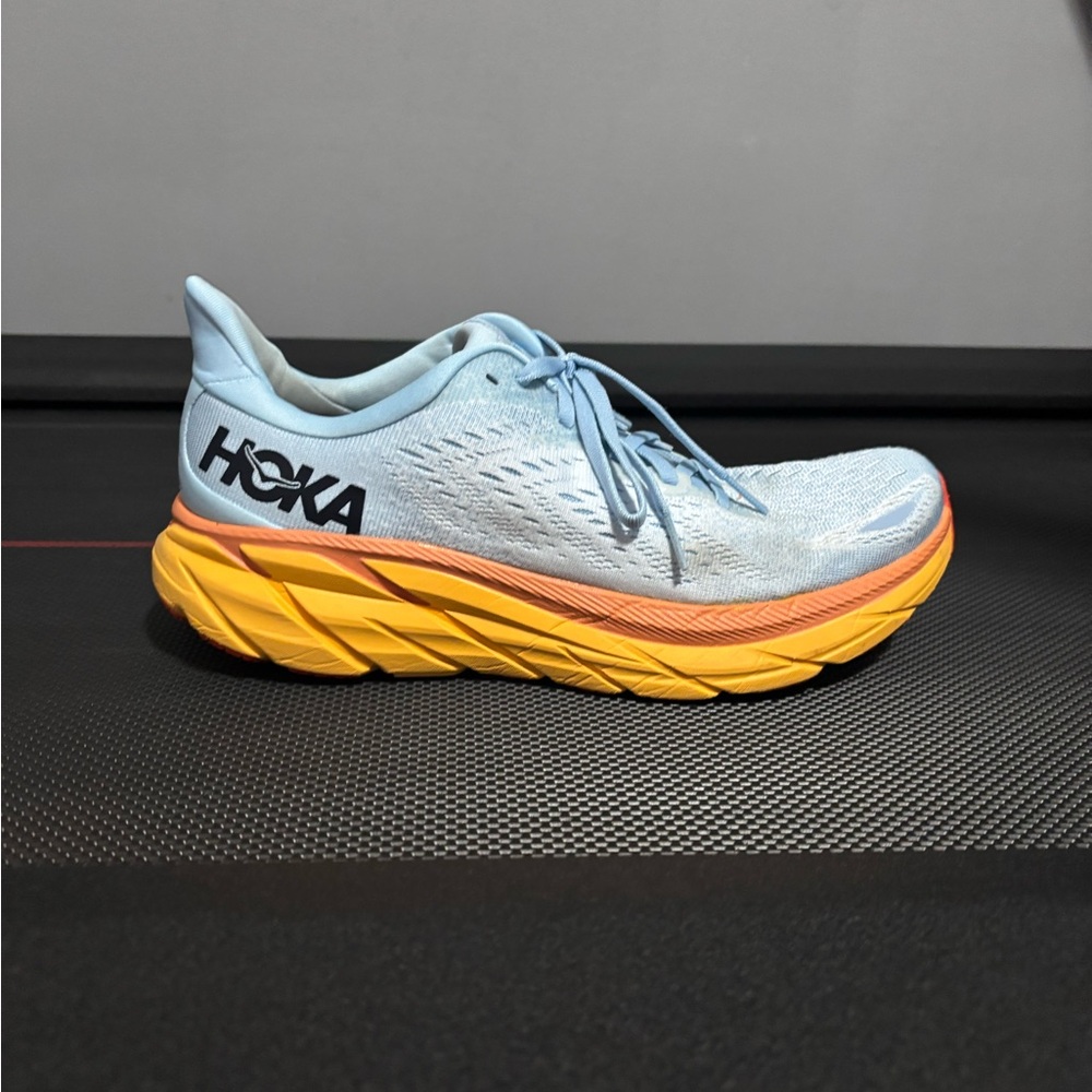 Hoka Women's Light Blue Running Shoes Used Size 10